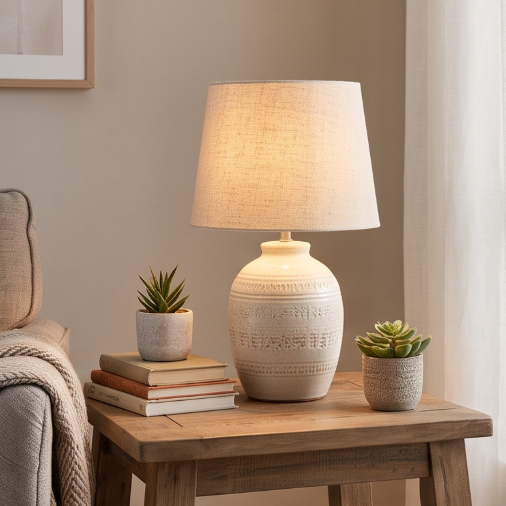 Textured Ceramic Table Lamp