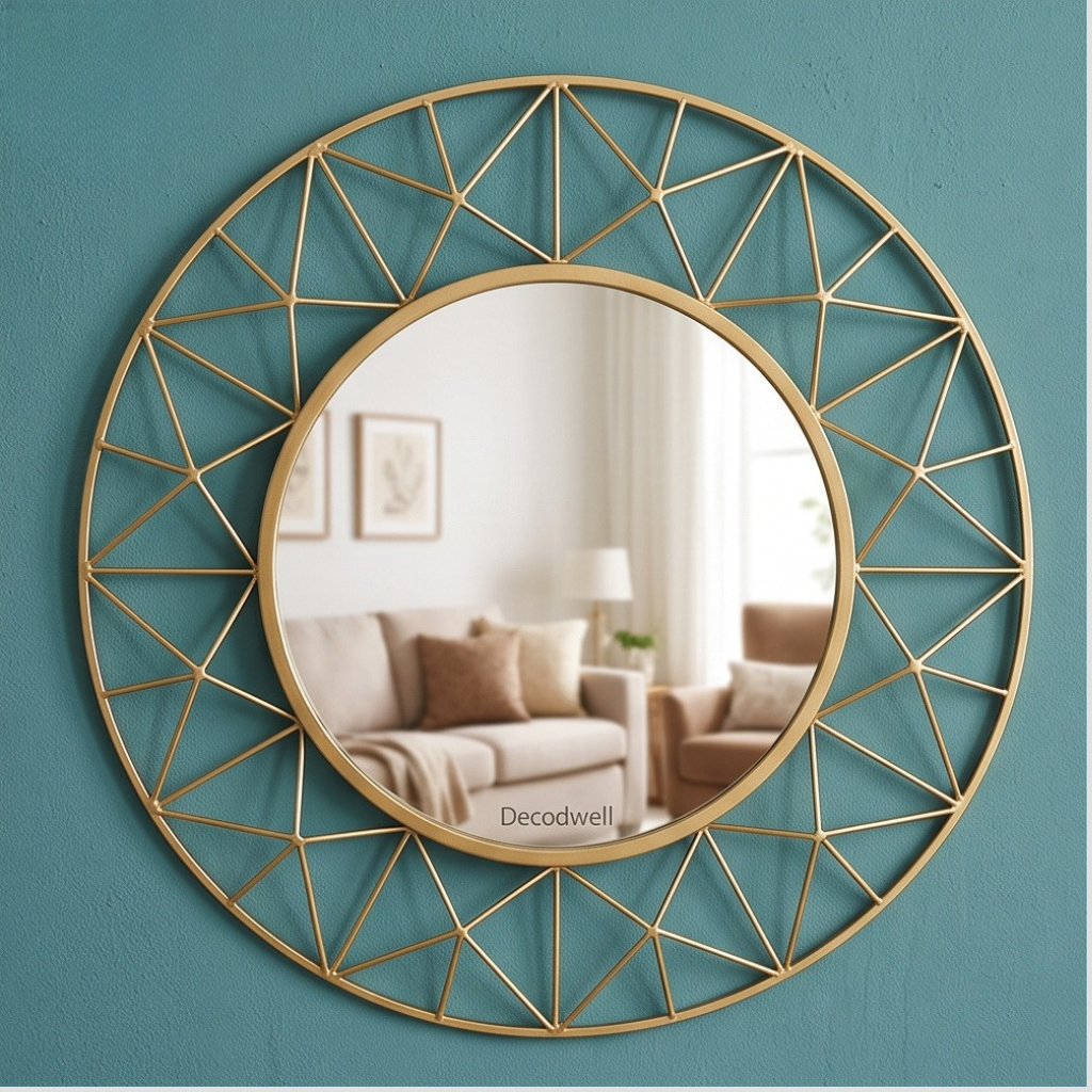 Wireframe Round Wall Mirror