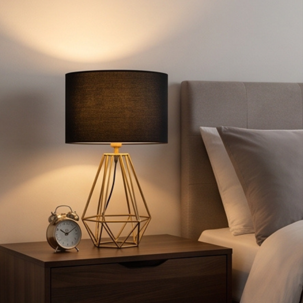 Gold Wireframe Table Lamp