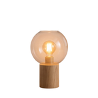 Wood Globe Table Lamp